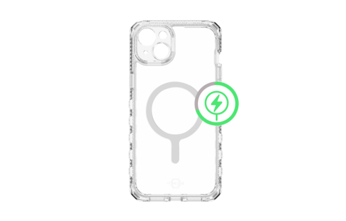 Itskins Supreme Clear Case for iPhone 15/14 - Transparent White Print