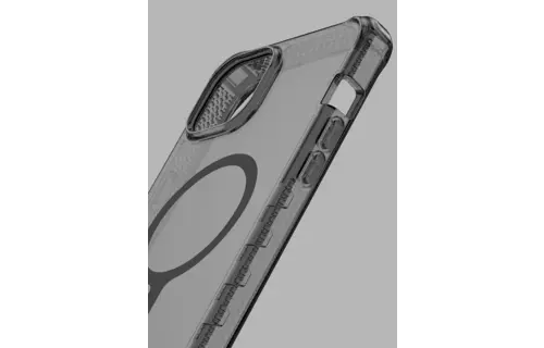 Itskins Supreme R Clear Case for iPhone 15 - Grey and Grey Print