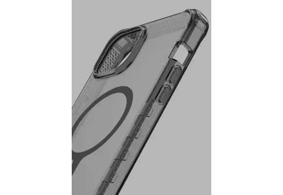 Itskins Supreme R Clear Case for iPhone 15 - Grey and Grey Print