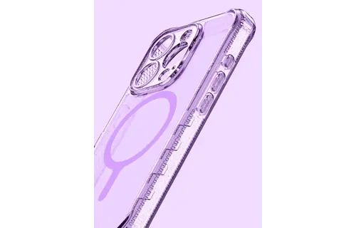 Itskins Supreme Clear Case for iPhone 15 Pro Max - Little Purple/Light Purple Print