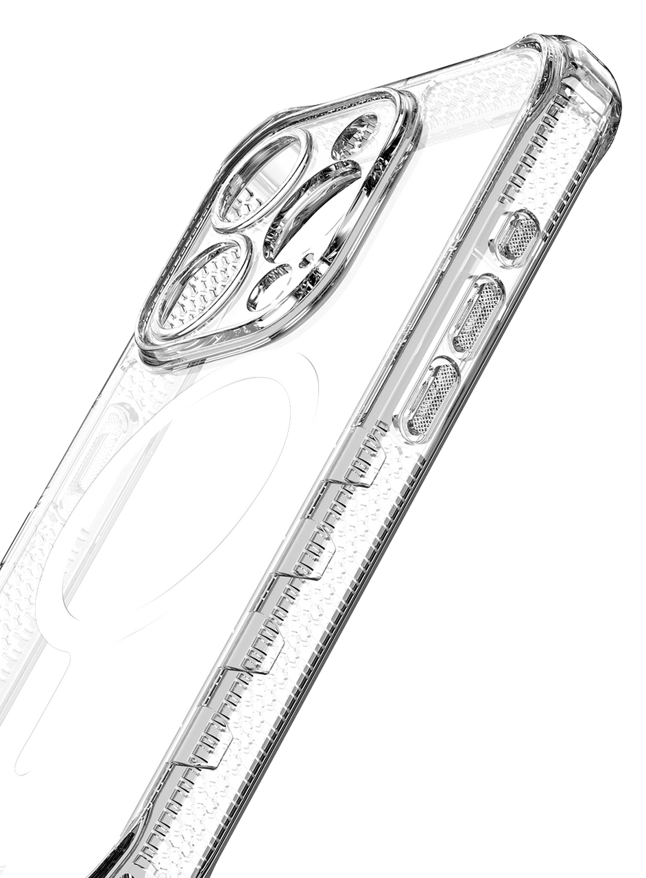 Itskins Supreme Clear Case for iPhone 15 Pro Max - Transparent White Print