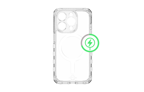 Itskins Supreme Clear Case for iPhone 15 Pro Max - Transparent White Print