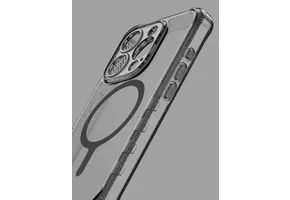 Itskins Supreme Clear Case for iPhone 15 Pro  - Grey and Grey Print