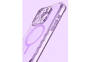 Itskins Supreme Clear Case for iPhone 15 Pro - Little Purple/Light Purple Print