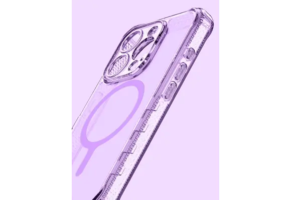 Itskins Supreme Clear Case for iPhone 15 Pro - Little Purple/Light Purple Print