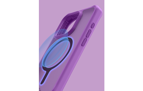 ItSkins Hybrid R Frost Case w/ Magsafe for iPhone 15 Pro - Deep Purple