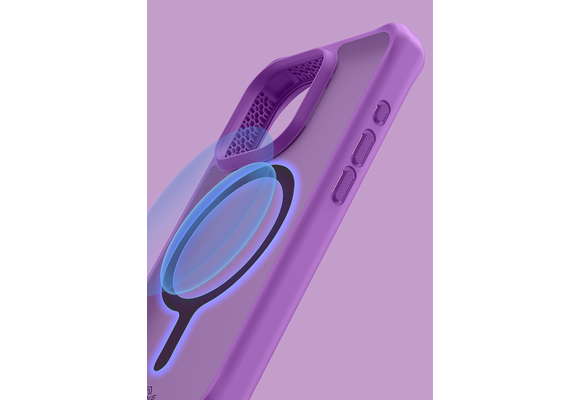 ItSkins Hybrid R Frost Case w/ Magsafe for iPhone 15 Pro - Deep Purple