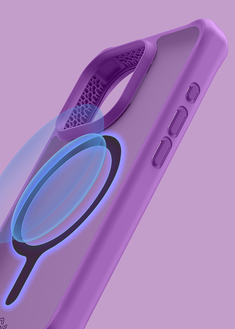 ItSkins Hybrid R Frost Case w/ Magsafe for iPhone 15 Pro - Deep Purple