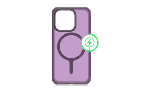 ItSkins Hybrid R Frost Case w/ Magsafe for iPhone 15 Pro - Deep Purple