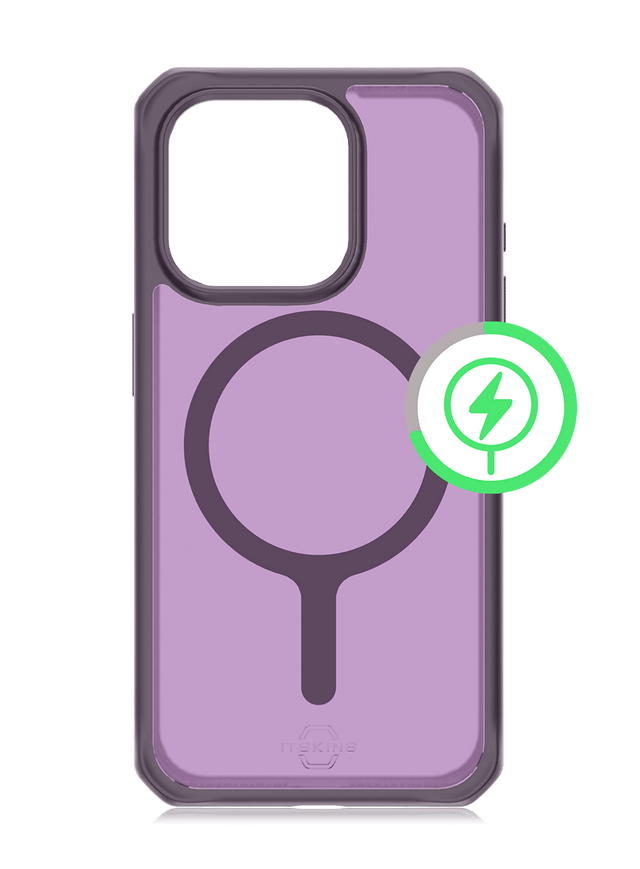 ItSkins Hybrid R Frost Case w/ Magsafe for iPhone 15 Pro - Deep Purple
