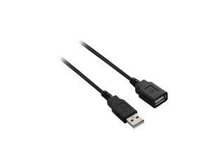 V7 USB 2.0 Extension Cable (Black) 2m (6.6ft)