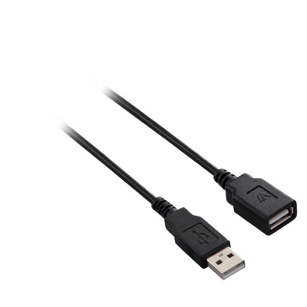 V7 USB 2.0 Extension Cable (Black) 2m (6.6ft)