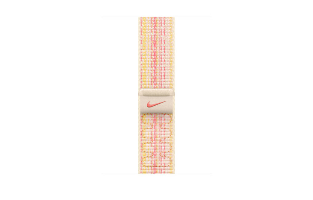 Apple Watch Band - 44/45/46/49mm Starlight/Pink Nike Sport Loop (fits 145-220mm wrists)
