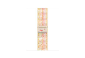 Apple Watch Band - 38/40/41/42mm (series 10 only) Starlight/Pink Nike Sport Loop (fits 130-190mm wrists)