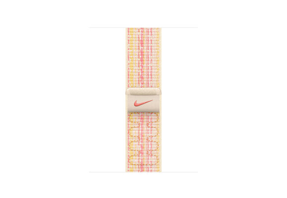 Apple Watch Band - 38/40/41/42mm (series 10 only) Starlight/Pink Nike Sport Loop (fits 130-190mm wrists)