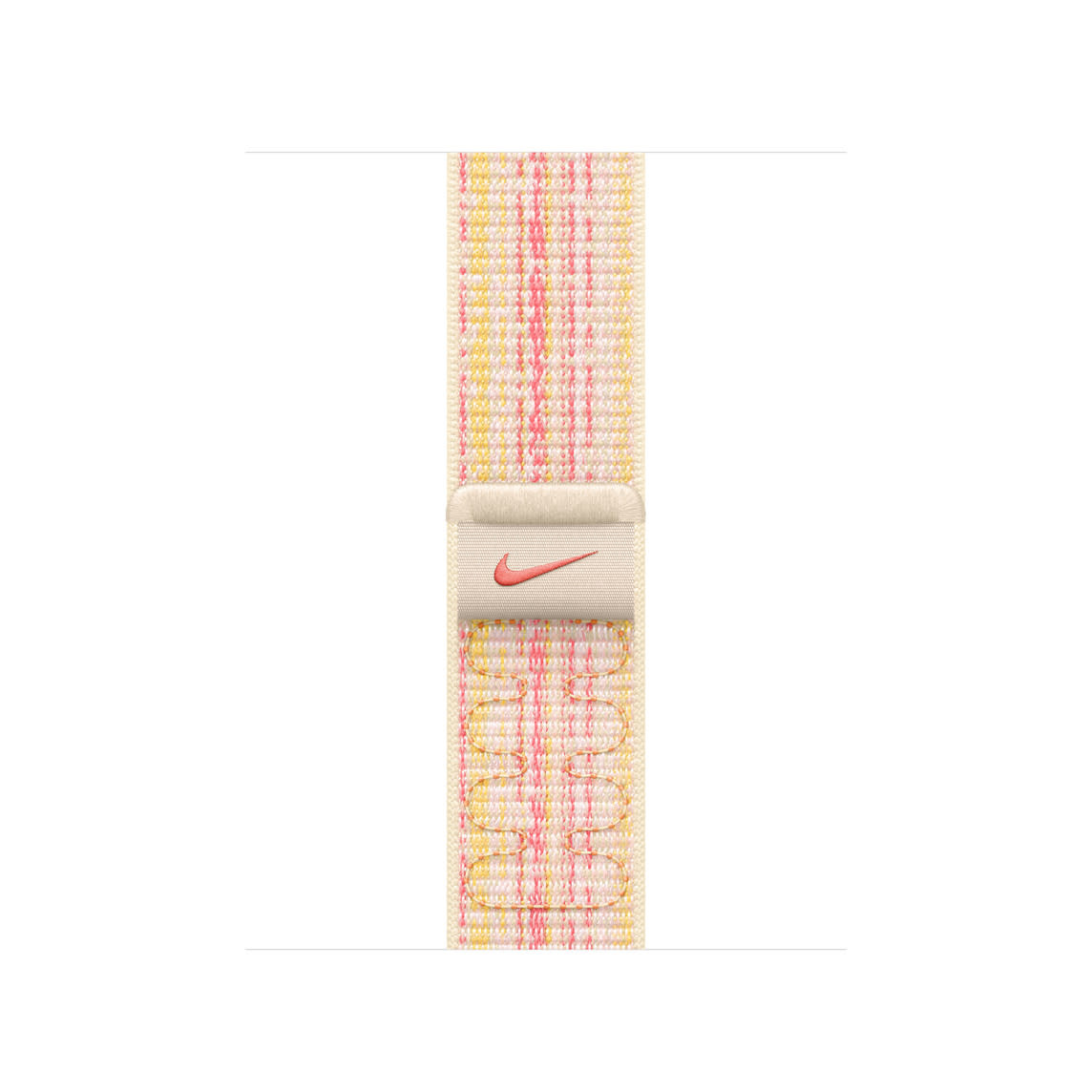 Apple Watch Band - 38/40/41/42mm (series 10 only) Starlight/Pink Nike Sport Loop (fits 130-190mm wrists)