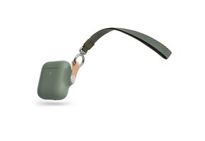 Moshi Pebbo Case w/ Detachable Wrist Strap and LintGuard™ Protection for Airpods  1/2 gen ONLY - Mint Green (NOT COMPATIBLE WITH AIRPODS PRO)