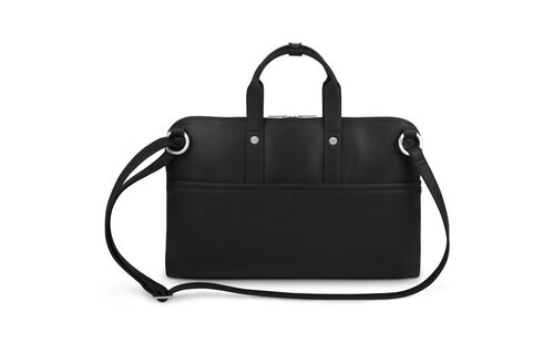 Moshi Treya Vegan Leather Briefcase - Jet Black
