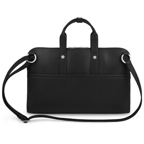 Moshi Treya Vegan Leather Briefcase - Jet Black
