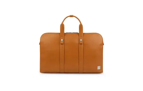 Moshi Treya Vegan Leather Briefcase - Caramel Brown