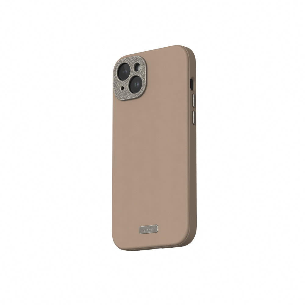 Moshi Napa Case with Magsafe for iPhone 15 Plus - Woodsmoke Brown