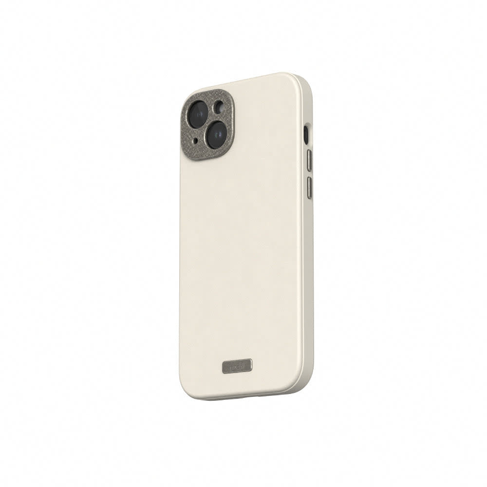 Moshi Napa Case with Magsafe for iPhone 15 Plus - Eggnog White