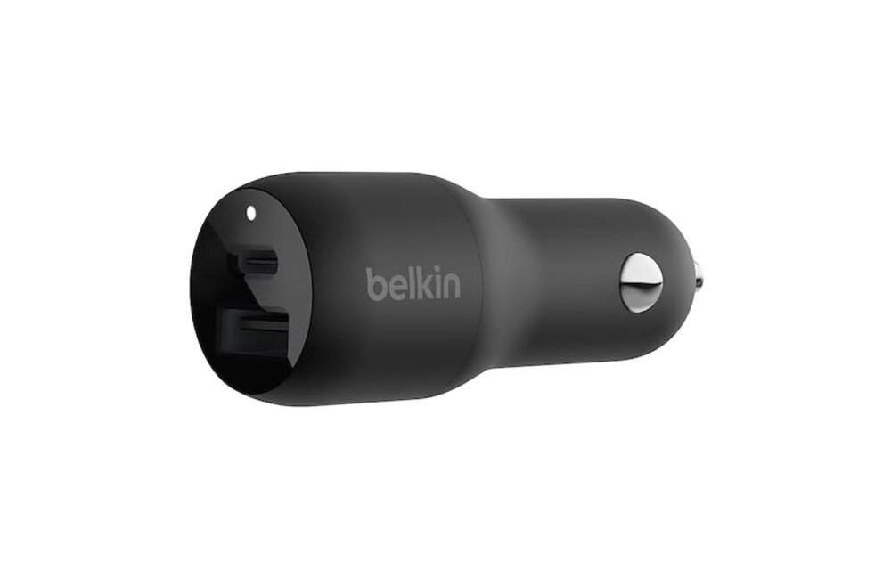 Belkin BOOST CHARGE Car Charger 37w Dual Port (1 x 20w USB-C, 1 x 12w USB-A)