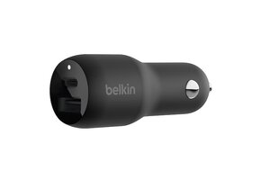 Belkin BOOST CHARGE Car Charger 37w Dual Port (1 x 20w USB-C, 1 x 12w USB-A)