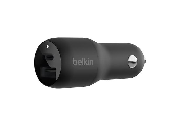 Belkin BOOST CHARGE Car Charger 37w Dual Port (1 x 20w USB-C, 1 x 12w USB-A)