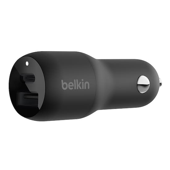 Belkin BOOST CHARGE Car Charger 37w Dual Port (1 x 20w USB-C, 1 x 12w USB-A)