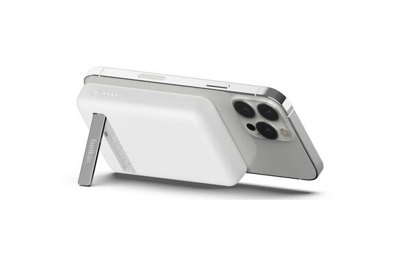 Belkin BOOST↑CHARGE™ Magnetic Portable Wireless Charger Power Bank with Stand 5,000 mAh (MUST HAVE MAGSAFE CASE FOR WIRELESS CHARGE) iPhone 12 thru 16 models