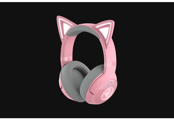 Razer Kraken Kitty V2 BT Wireless Bluetooth RGB Headset - Quartz with USB-C CONNECTIVITY