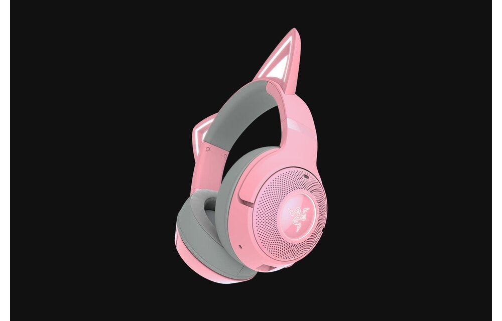 Razer Kraken Kitty V2 BT Wireless Bluetooth RGB Headset - Quartz with USB-C CONNECTIVITY