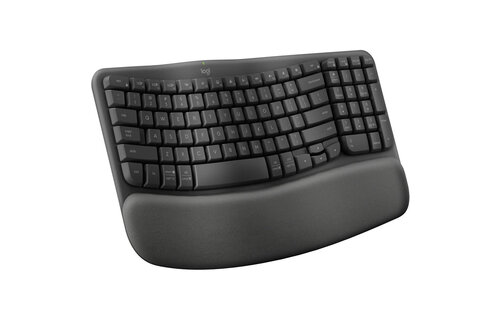 Logitech Wave Keys Wireless Ergonomic Keyboard (Graphite) PC/Mac compatible
