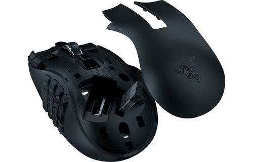 Razer - Naga V2 HyperSpeed MMO Wireless Optical Gaming Mouse with 19 Programmable Buttons - Black