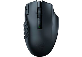 Razer - Naga V2 HyperSpeed MMO Wireless Optical Gaming Mouse with 19 Programmable Buttons - Black