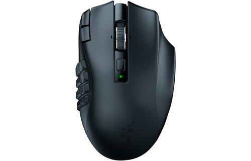 Razer - Naga V2 HyperSpeed MMO Wireless Optical Gaming Mouse with 19 Programmable Buttons - Black