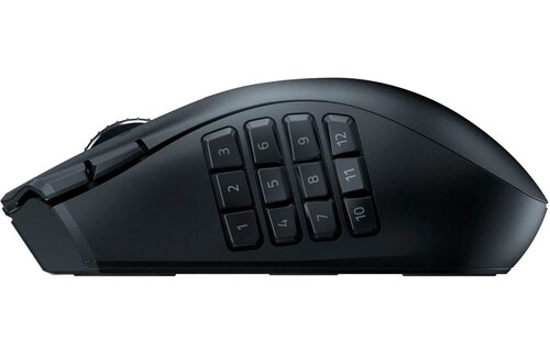 Razer - Naga V2 HyperSpeed MMO Wireless Optical Gaming Mouse with 19 Programmable Buttons - Black