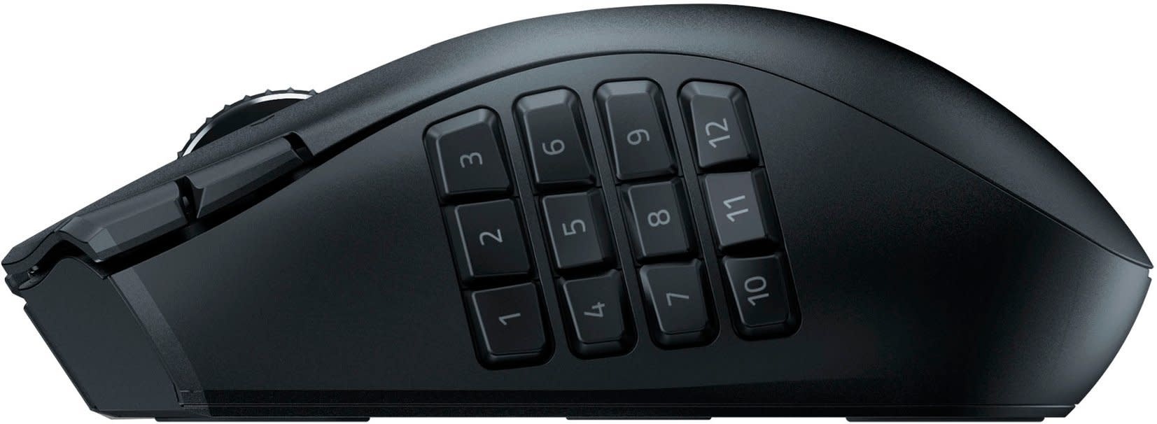 Razer - Naga V2 HyperSpeed MMO Wireless Optical Gaming Mouse with 19 Programmable Buttons - Black