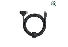 Native Union Belt Cable Duo USB-C to USB-C and Lightning, 1.5m (5ft) - Cosmos WSL