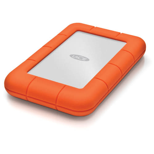 LaCie 1TB Rugged Mini USB 3.2 Gen 1 External Hard Drive In-Box USB-C Cable