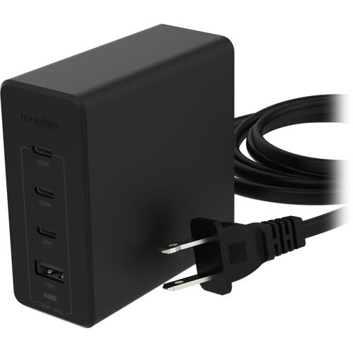 Mophie Speedport 120W GaN 4-Port USB-C/USB-A Wall Charger (Black)