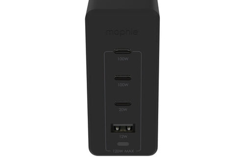 Mophie Speedport 120W GaN 4-Port USB-C/USB-A Wall Charger (Black)