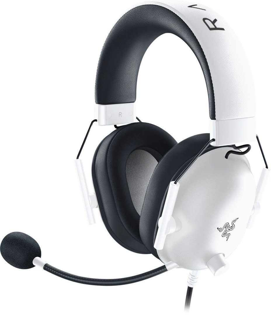 Razer BlackShark V2 X Wired 3.5mm CONNECTION 7.1 Surround Sound Gaming Headset for PC, PS4, PS5, Switch, Xbox One, Series X|S - White