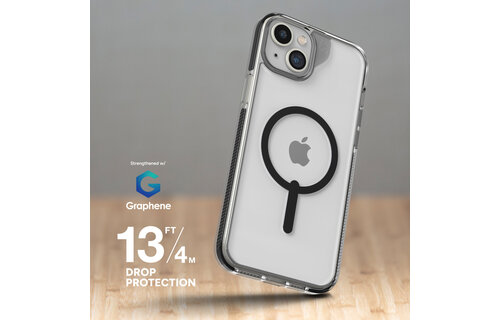 Zagg Santa Cruz Snap Case with Magsafe for iPhone 15 Plus/14 Plus Clear/Black