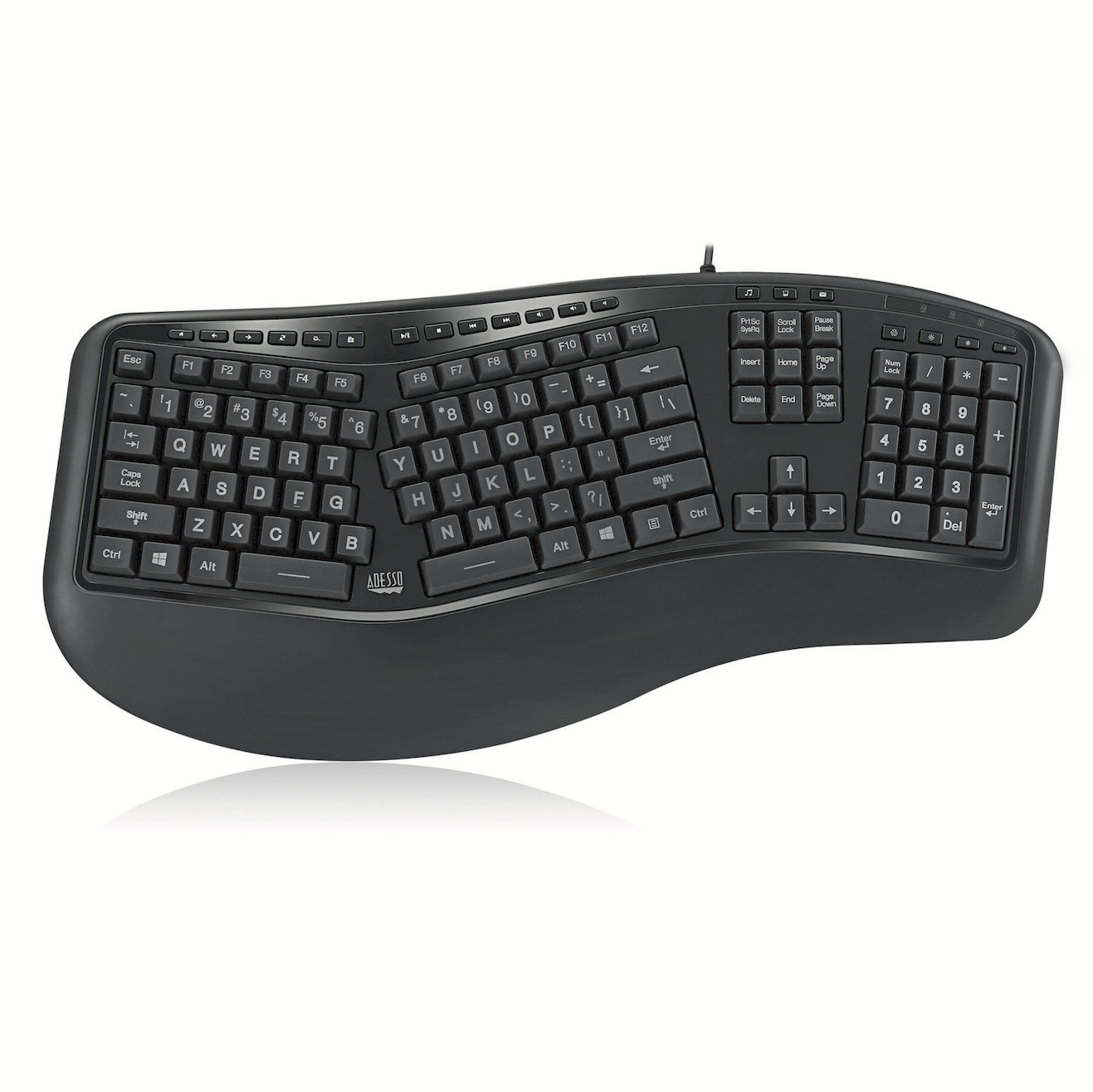 Adesso Truform 150 USB Ergonomic Keyboard (Not compatible with Apple devices)