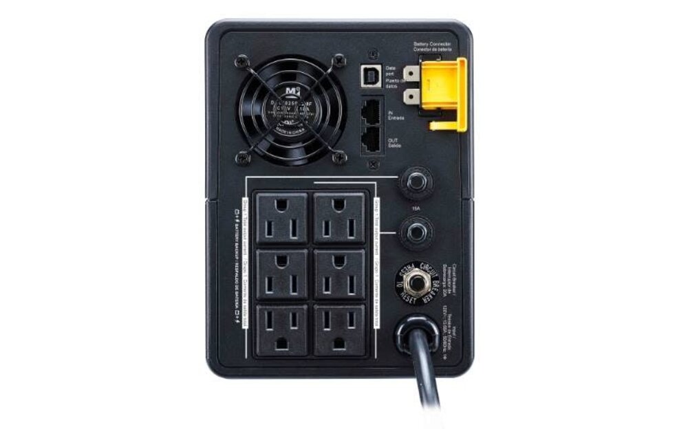 APC Back-UPS 1600VA (2 yr warranty) 120V, 900w, 6 NEMA outlets (6 surge) 20AMP Plug - Includes Government Disposal Fee.  Please Charge for 24 Hours before use.