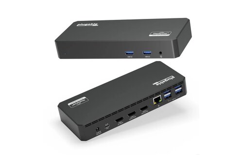 Plugable USB-C Triple Monitor Docking Station with 60w laptop charging ( SOFTWARE NEEDED)