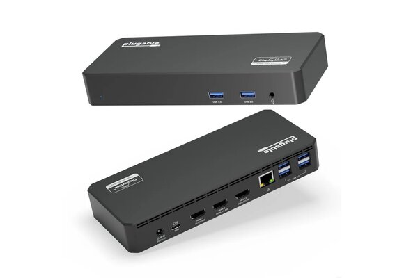 Plugable USB-C Triple Monitor Docking Station with 60w laptop charging ( SOFTWARE NEEDED)