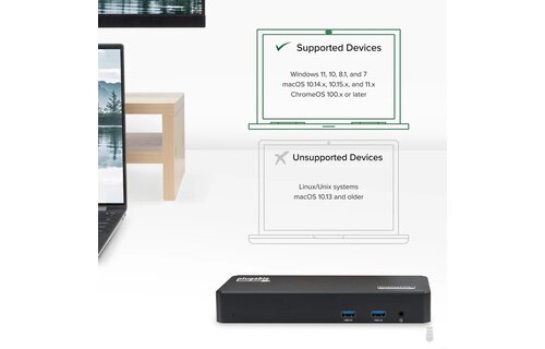 Plugable USB-C Triple Monitor Docking Station with 60w laptop charging ( SOFTWARE NEEDED)
